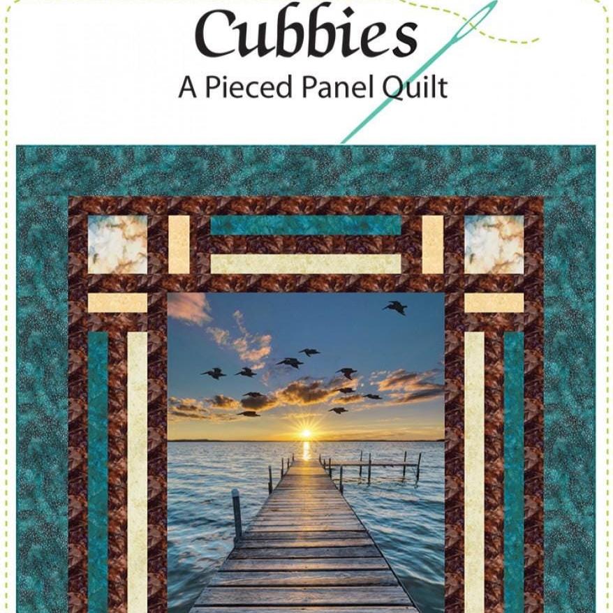 Cubbies Quilt Pattern, Quilting Renditions QR1272, Fabric Panel Friendly Throw Quilt Pattern, Panel Frame Quilt Pattern