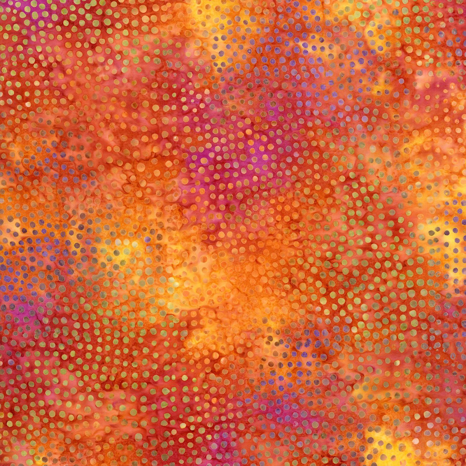 Sunset Batik 5" Squares, Timeless Treasures Treat-Mini42 Sunset, 5" Precut Pink Purple Peach Batik Charm Pack Fabric Squares