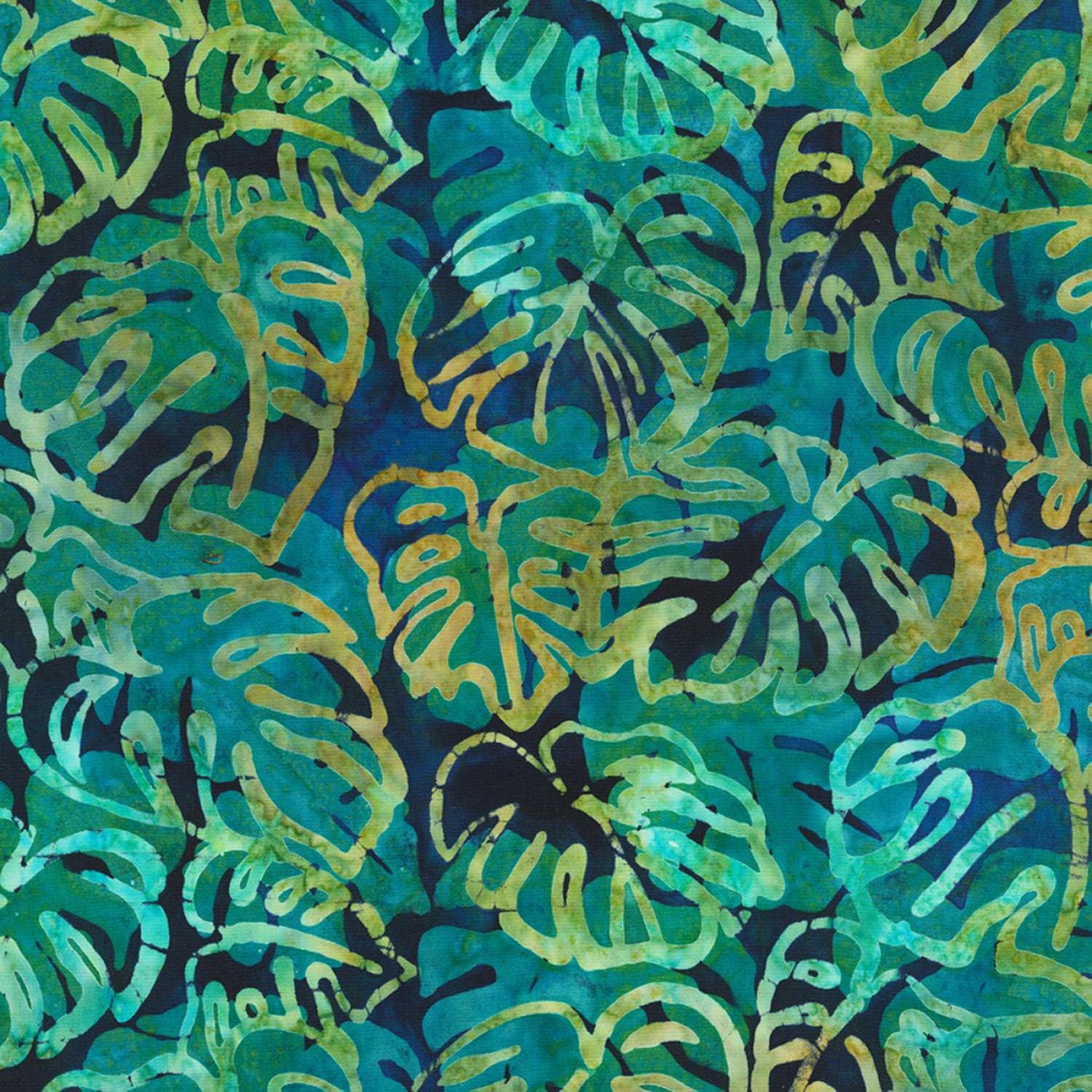 Artisan Batiks Jungle Dreams Charm Squares, Robert Kaufman CHS-1249-42, 5" Precut Green Brown Tropical Jungle Animal Fabric Squares