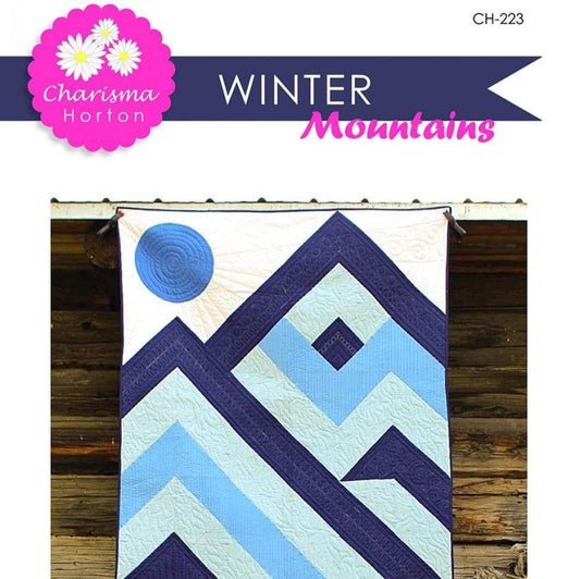 Winter Mountains Quilt Pattern, Charisma Horton CH223, Yardage Friendly Mountain Wall or Throw Quilt Pattern