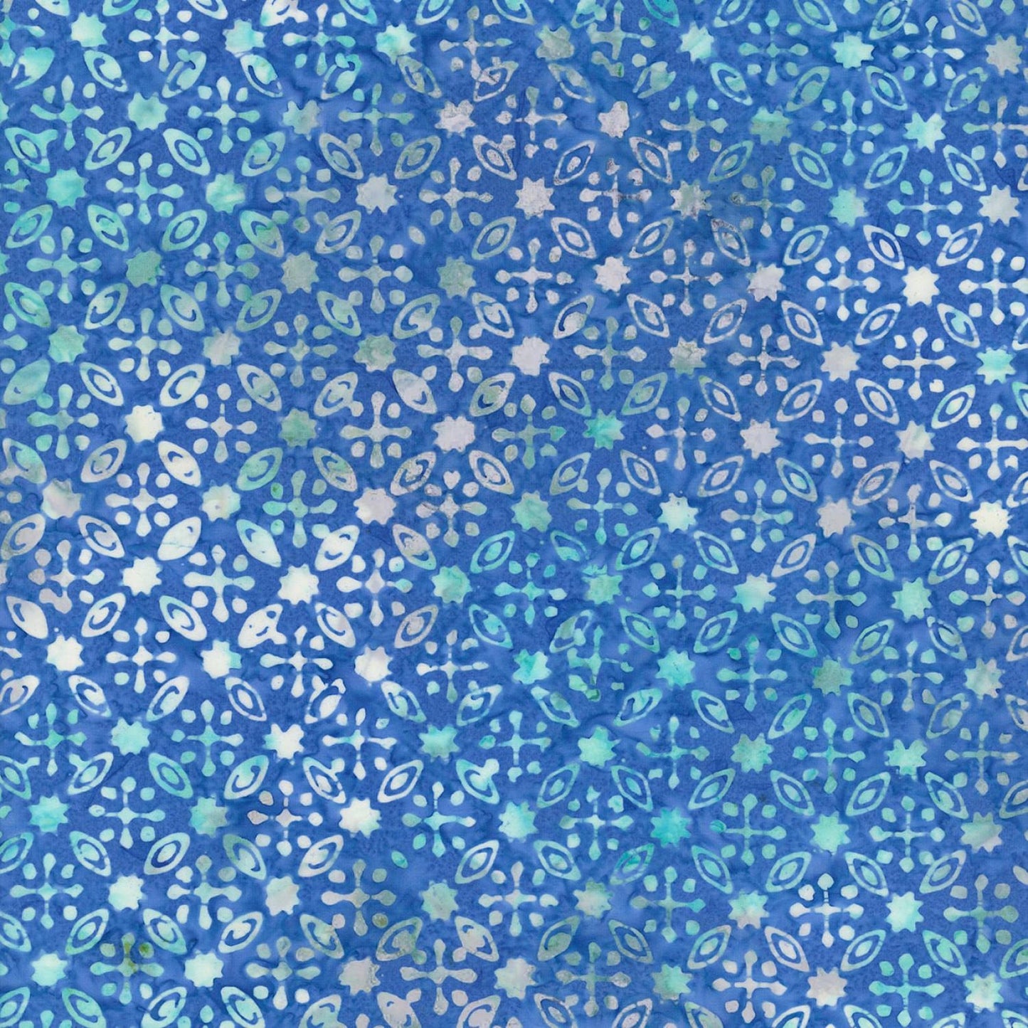 Bluebell Batik 10" Squares, Timeless Treasures Treat-Square42 Bluebell, 10" Precut Blue White Batik Quilt Fabric Squares