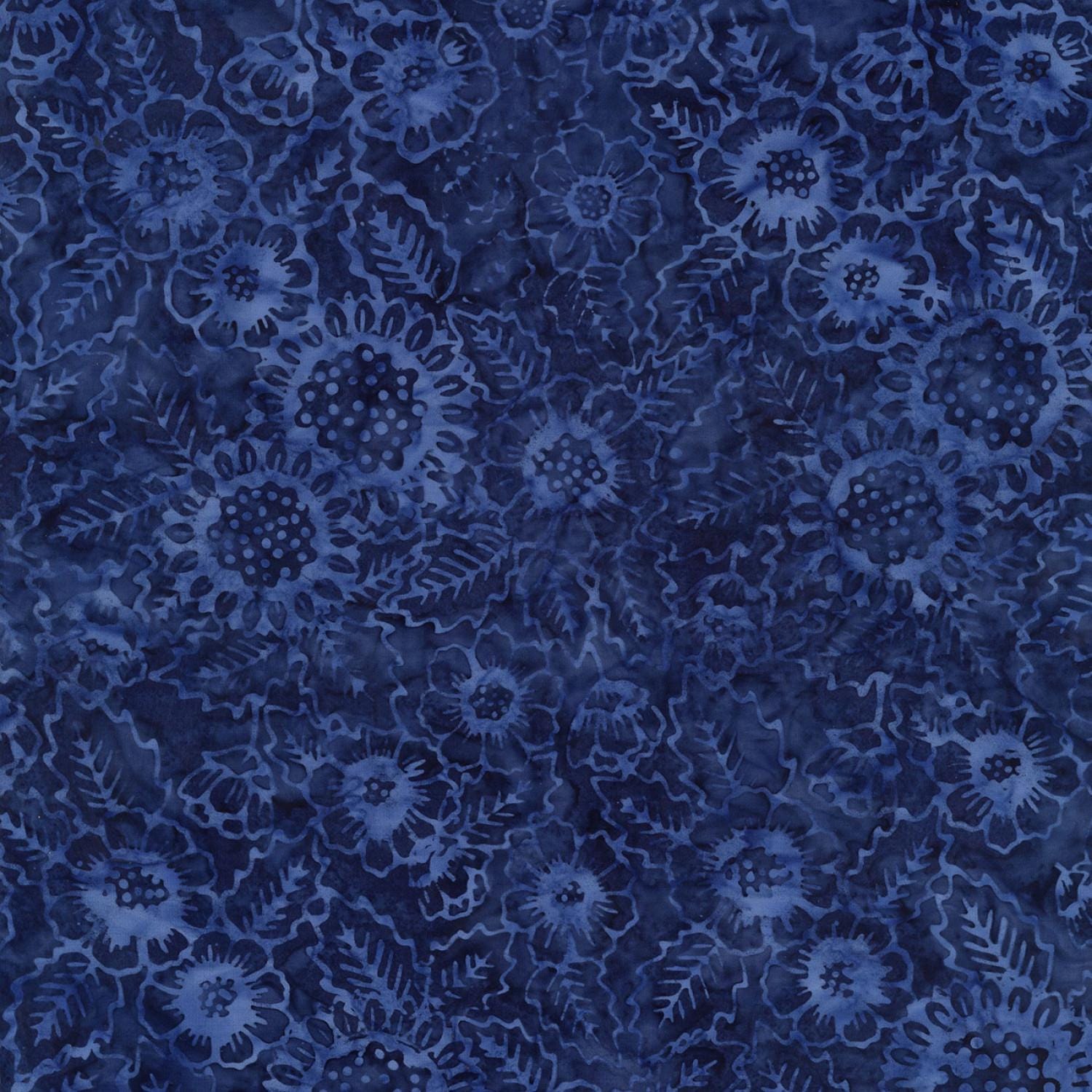 Bluebell Batik 10" Squares, Timeless Treasures Treat-Square42 Bluebell, 10" Precut Blue White Batik Quilt Fabric Squares