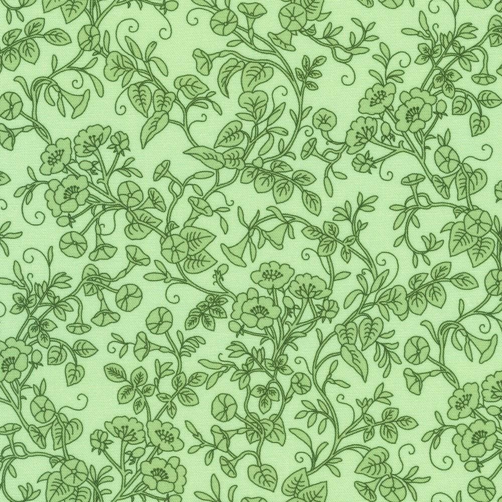 Georgina Charm Squares, Robert Kaufman CHS-1269-42, 5" Precut Purple Green Floral Fabric Squares