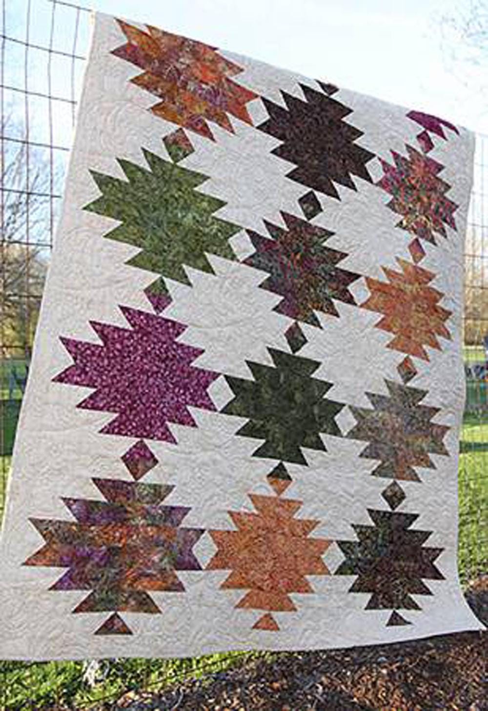 Sonoma Quilt Pattern, Cut Loose Press CLPCAM001, Layer Cake 10 Square Friendly Southwest Ikat Lap Throw Quilt Pattern, Camilla Quilts