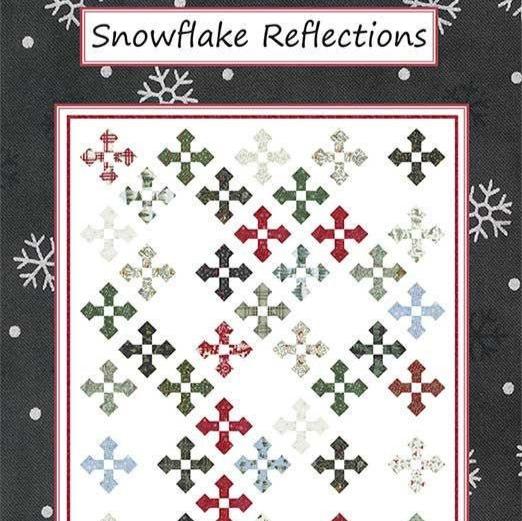 Snowflake Reflections Quilt Pattern, Coach House Designs CHD2327, Layer Cake 10" Squares Friendly Throw Quilt Pattern, Stitch Flip Quilt