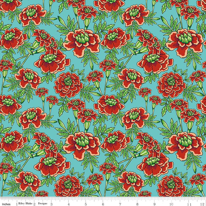 Botanic Blast 10" Stacker, Riley Blake 10-15540-42, Bright Jewel Tones Floral Quilt Fabric Squares, Sew Yeah