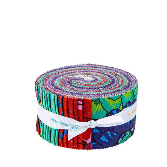 Botanic Blast Rolie Polie, Riley Blake RP-15540-40, 2.5" Precut Bright Jewel Tone Fabric Strips, Sew Yeah