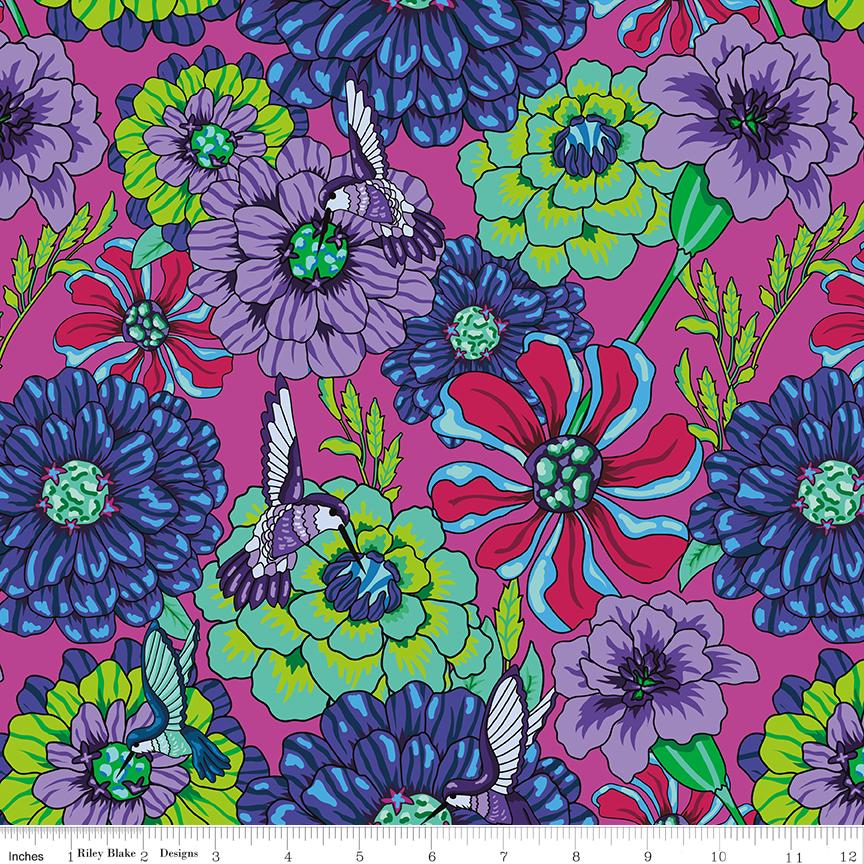 Botanic Blast Rolie Polie, Riley Blake RP-15540-40, 2.5" Precut Bright Jewel Tone Fabric Strips, Sew Yeah