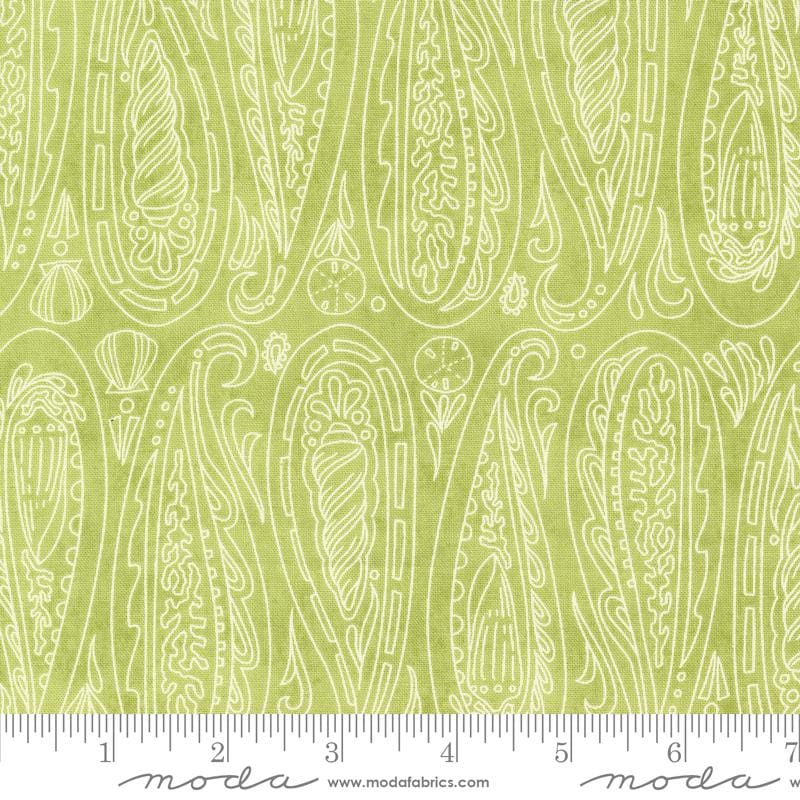 Serena Shores Layer Cake, Moda 48770LC, 10" Precut Blue Green Seashore Beach Floral Quilting Fabric Squares, Robin Pickens