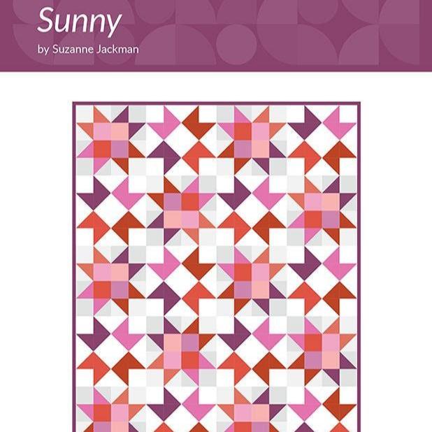 Sunny Quilt Pattern, Splendid Speck SS495, Fat Quarter FQ Yardage Friendly Baby Throw Twin Full Star Quilt Pattern, Suzanne Jackman