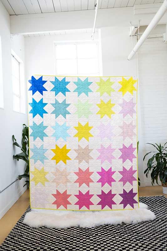 Star Adventure Quilt Pattern, Then Came June TCJ130, FQ F8 Fat Quarter Eighths Friendly Star Throw Bed Quilt Pattern, Meghan Buchanan