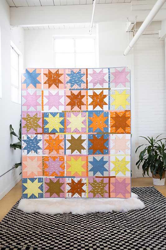 Star Adventure Quilt Pattern, Then Came June TCJ130, FQ F8 Fat Quarter Eighths Friendly Star Throw Bed Quilt Pattern, Meghan Buchanan