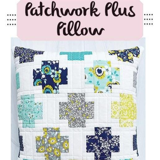 Patchwork Plus Pillow Quilt Pattern, Sew Lux Fabric SLF2204, Charm Square Friendly Plus Signs Square Pillow Cover Pattern