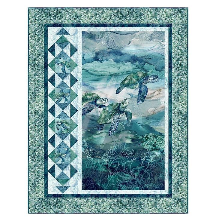 Family Album Panel Frame Quilt Pattern, Sweet Tea Girls STG0180, Fabric Panel Friendly Throw Quilt Pattern, Easy Panel Frame Quilt Pattern