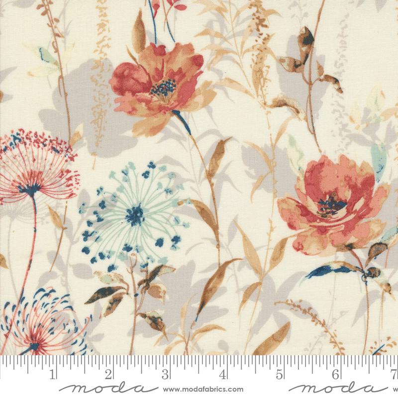 Sandalwood Layer Cake, Moda 44380LC, 10" Precut French Country Floral Fabric Squares,Floral Quilting Fabric, 3 Sisters