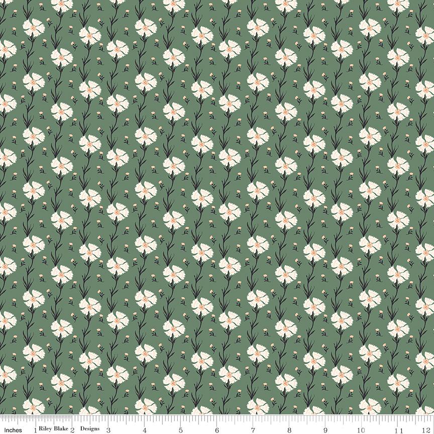 Wanderlust 5" Stacker, Riley Blake 5-15470-42, 5" Precut Floral Fabric Squares, Blue Green Red Fabric, Danelys Sidron