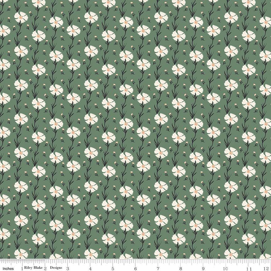 Wanderlust Rolie Polie, Riley Blake RP-15470-40, Precut 2.5" Blue Green Peach Floral Fabric Strips, Danelys Sidron