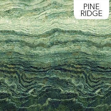 Stonehenge Gradations Ombre II - Pine Ridge Green Ombre Fabric, Northcott DP27235-78, Digital Print Green Ombre Stripe Fabric, By the Yard