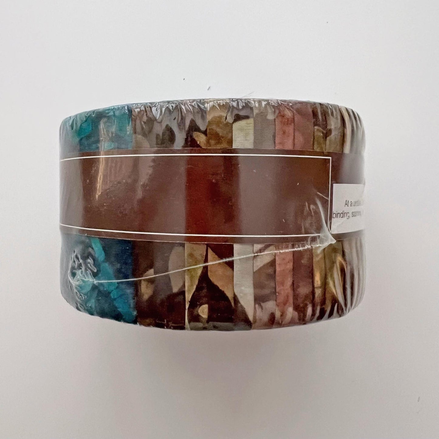 DESTASH Artisan Batiks Wildlife Sanctuary Roll Up, Robert Kaufman RU-676-40, 2.5" Precut Blue Brown Teal Batik Fabric Strips