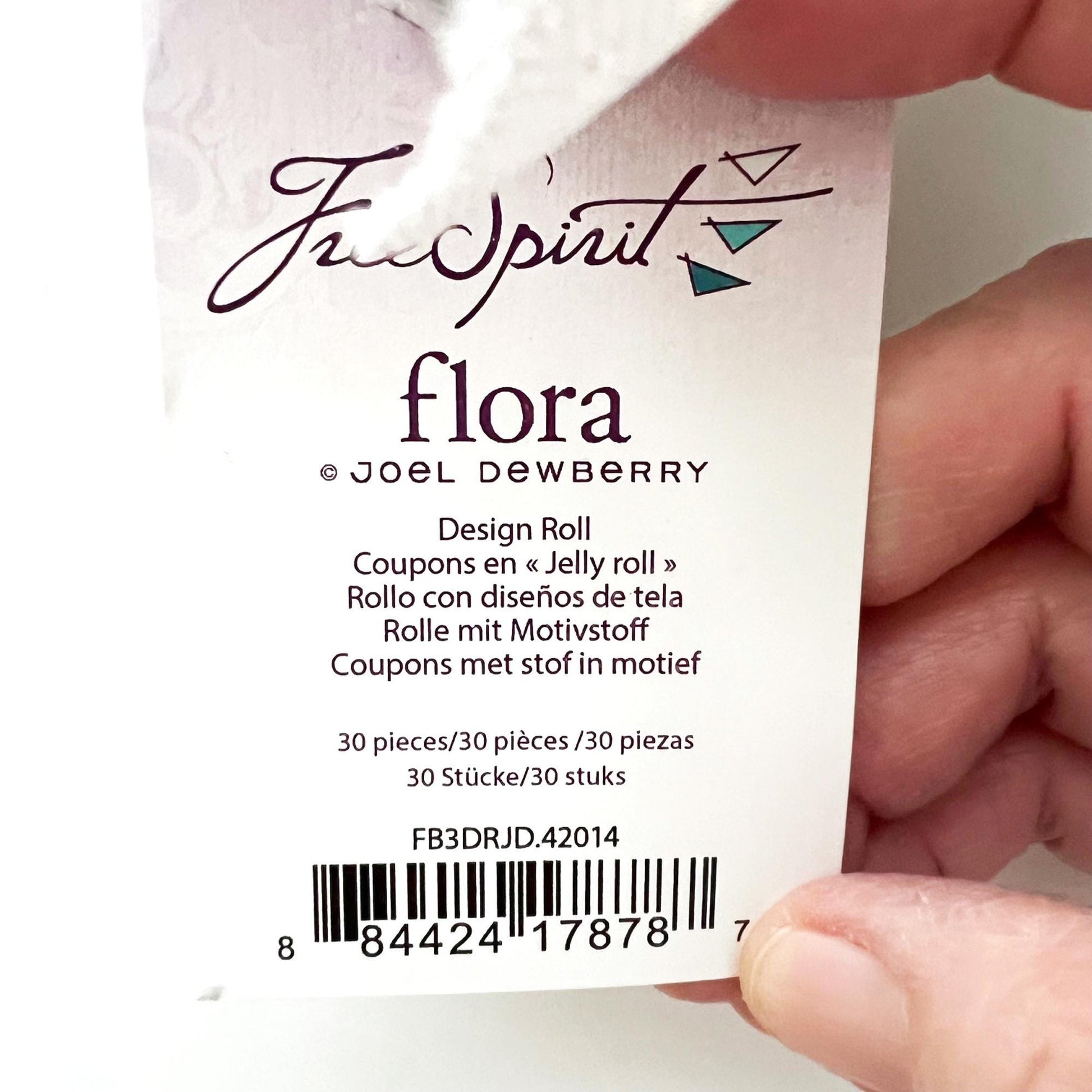 DESTASH Flora 2.5" Design Roll - 30 Pieces, Free Spirit FB3DRJD.42014, 2.5" Precut Joel Dewberry Retired Fabric Roll