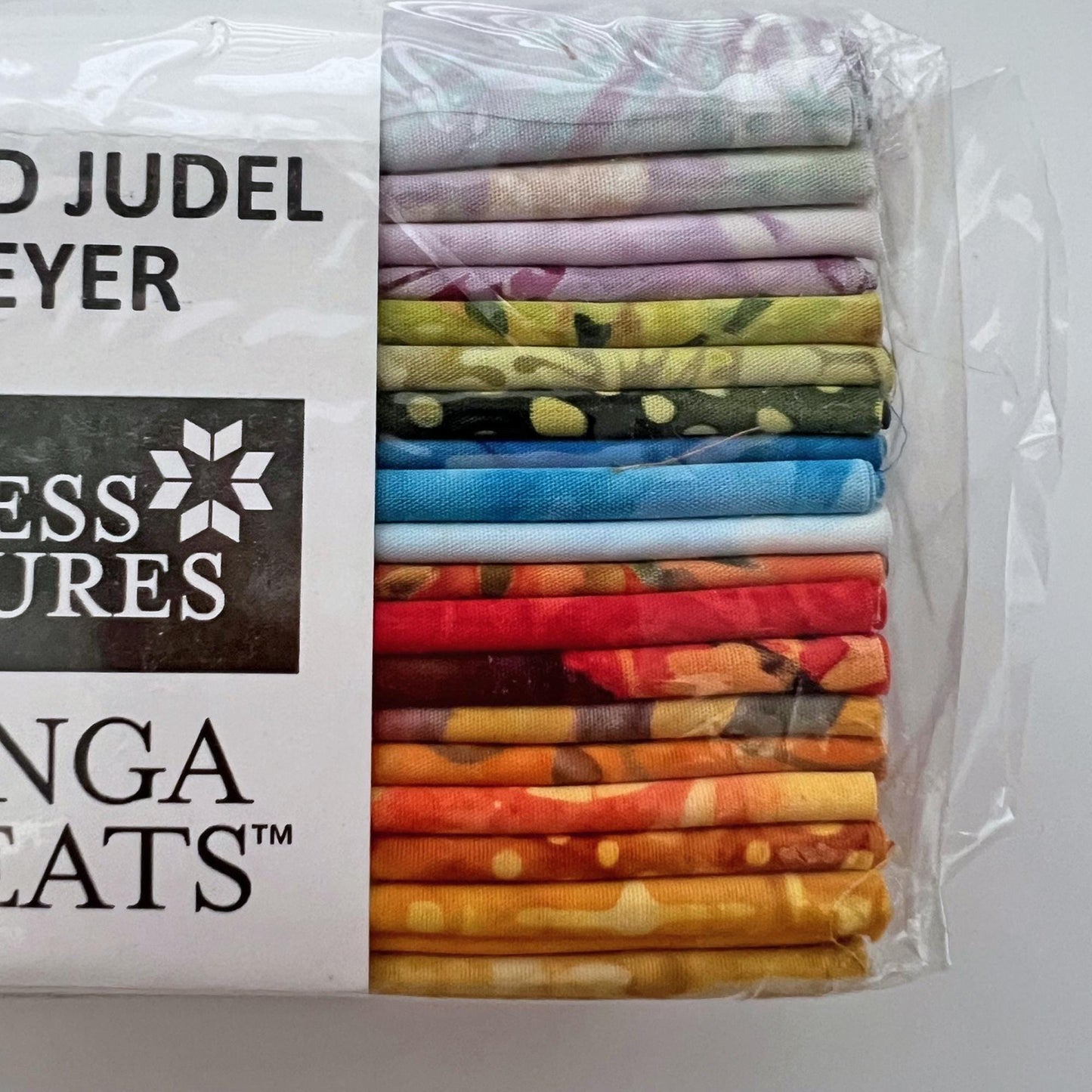 DESTASH Petals Batik Fabric 6-Pack, Timeless Treasures Tonga Treats Petals, 6" Precut Batik Strip Pack, Judy Judel Niemeyer