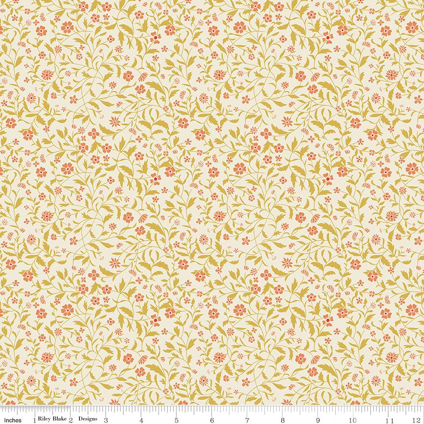 Wanderlust 5" Stacker, Riley Blake 5-15470-42, 5" Precut Floral Fabric Squares, Blue Green Red Fabric, Danelys Sidron