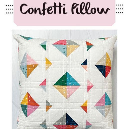 Confetti Pillow Quilt Pattern, Sew Lux Fabric SLF2220, Charm Square or Mini Charm Friendly Square Pillow Cover Pattern