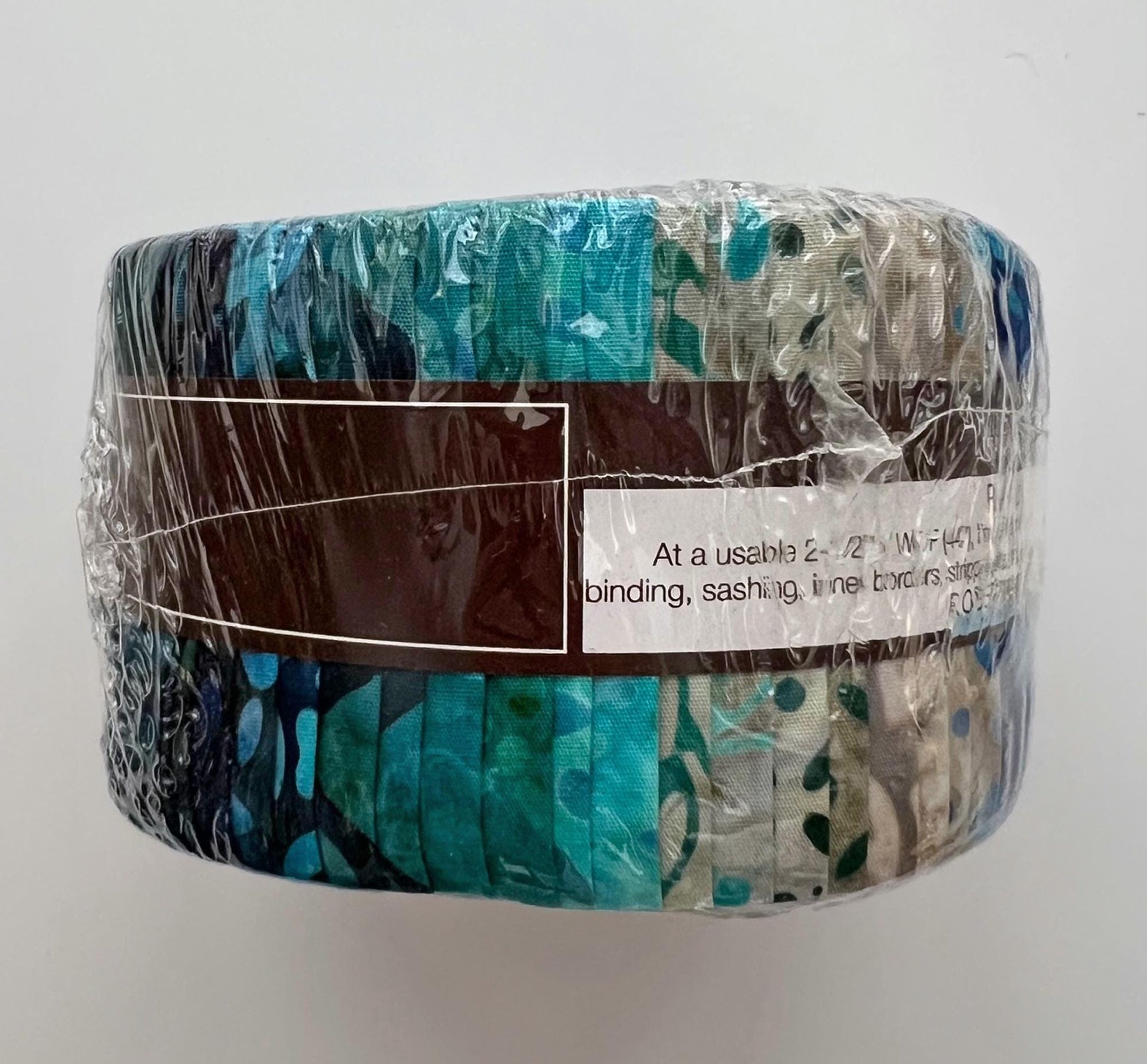 DESTASH Artisan Batiks Gemstones Roll Up, Robert Kaufman RU-660-40, 2.5" Precut Purple Blue Burgundy Teal Batik Fabric Strips