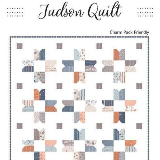 Judson Quilt Pattern, Branch and Blume BNB2407, 5" Precut Charm Squares Friendly Throw Quilt Pattern, Chrissy Lux