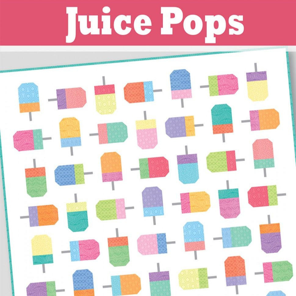 Juice Pops Quilt Pattern, A Bright Corner ABC351, Precut Friendly Baby Lap Throw Twin Queen Popsicles Summer Quilt Pattern, Andy Knowlton