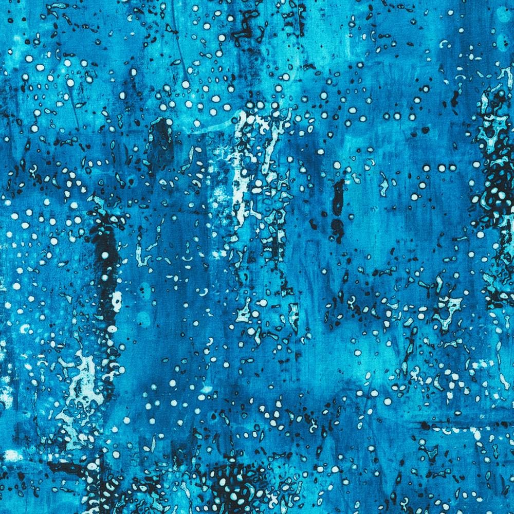 Wishwell Industrial Imprints - Blue Tonal Abstract Blender Fabric, Robert Kaufman ANJD-22869-73 Lake, Leslie Tucker Jenison, By the Yard