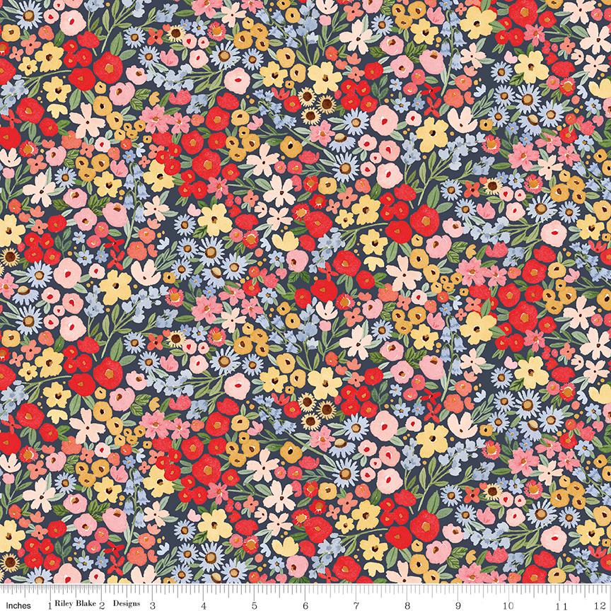 Floral Charms 5" Stacker, Riley Blake 5-15760-42, 5" Precut Spring Floral Fabric Squares Stacker, Kelsey Carlson