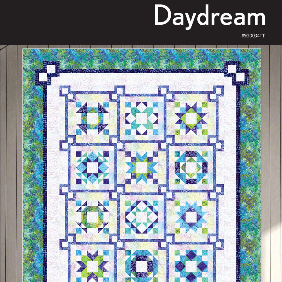 Daydream Sampler BOM Quilt Pattern, Swirly Girls Design SGD034TT, Yardage Friendly Sampler Quilt Pattern, Timeless Treasures Version