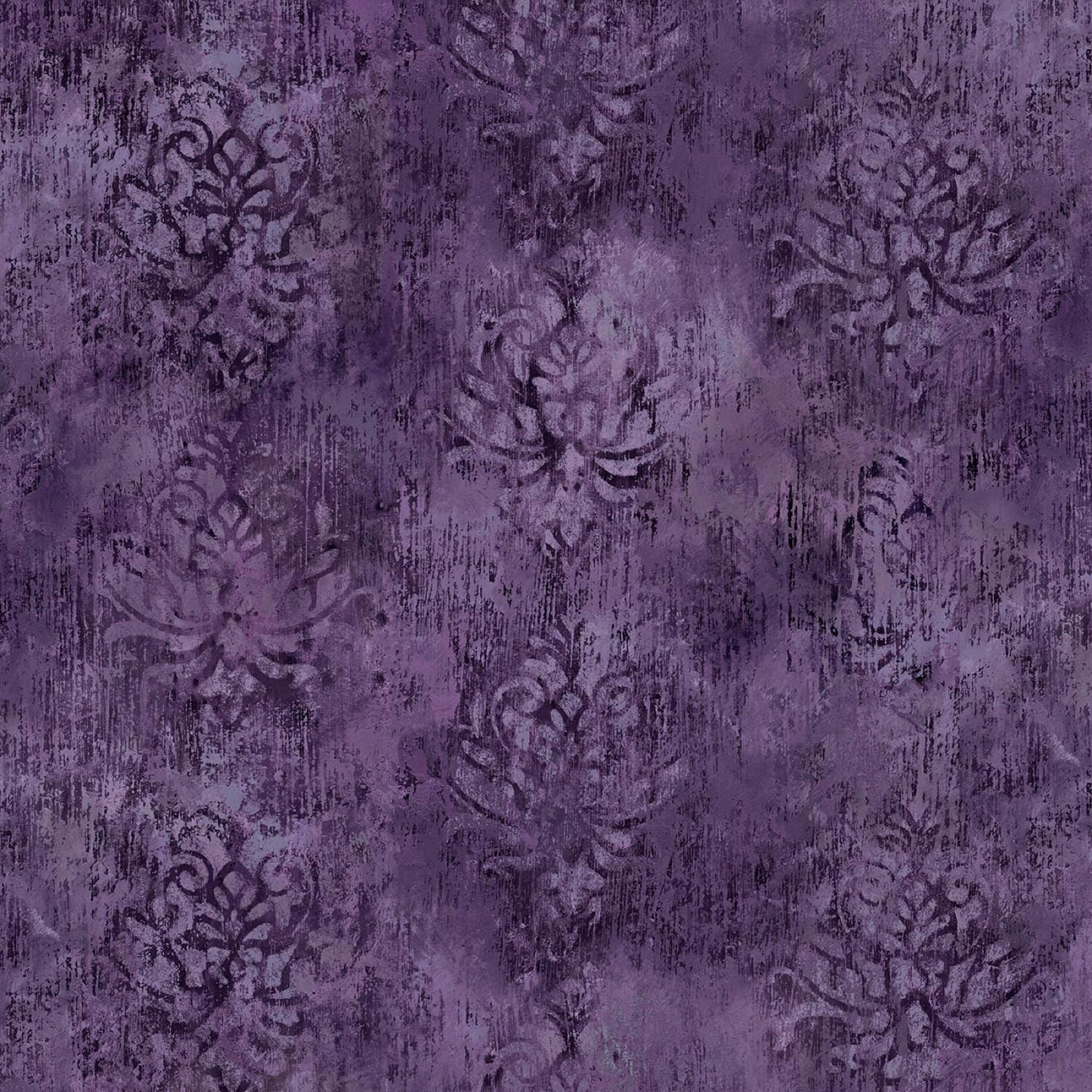 108" Palazzo - Purple Distressed Damask Wide Quilt Back Fabric, P & B Textiles PALW05585-C, Purple Tonal Wide Quilt Backing, By the Yard