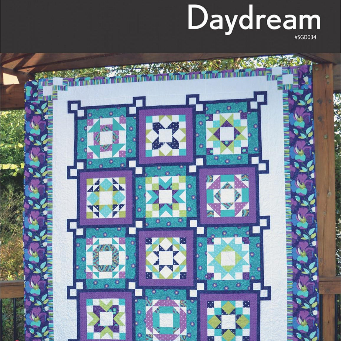 Daydream Sampler BOM Quilt Pattern, Swirly Girls Design SGD034, Yardage Friendly Sampler Quilt Pattern, Original Version