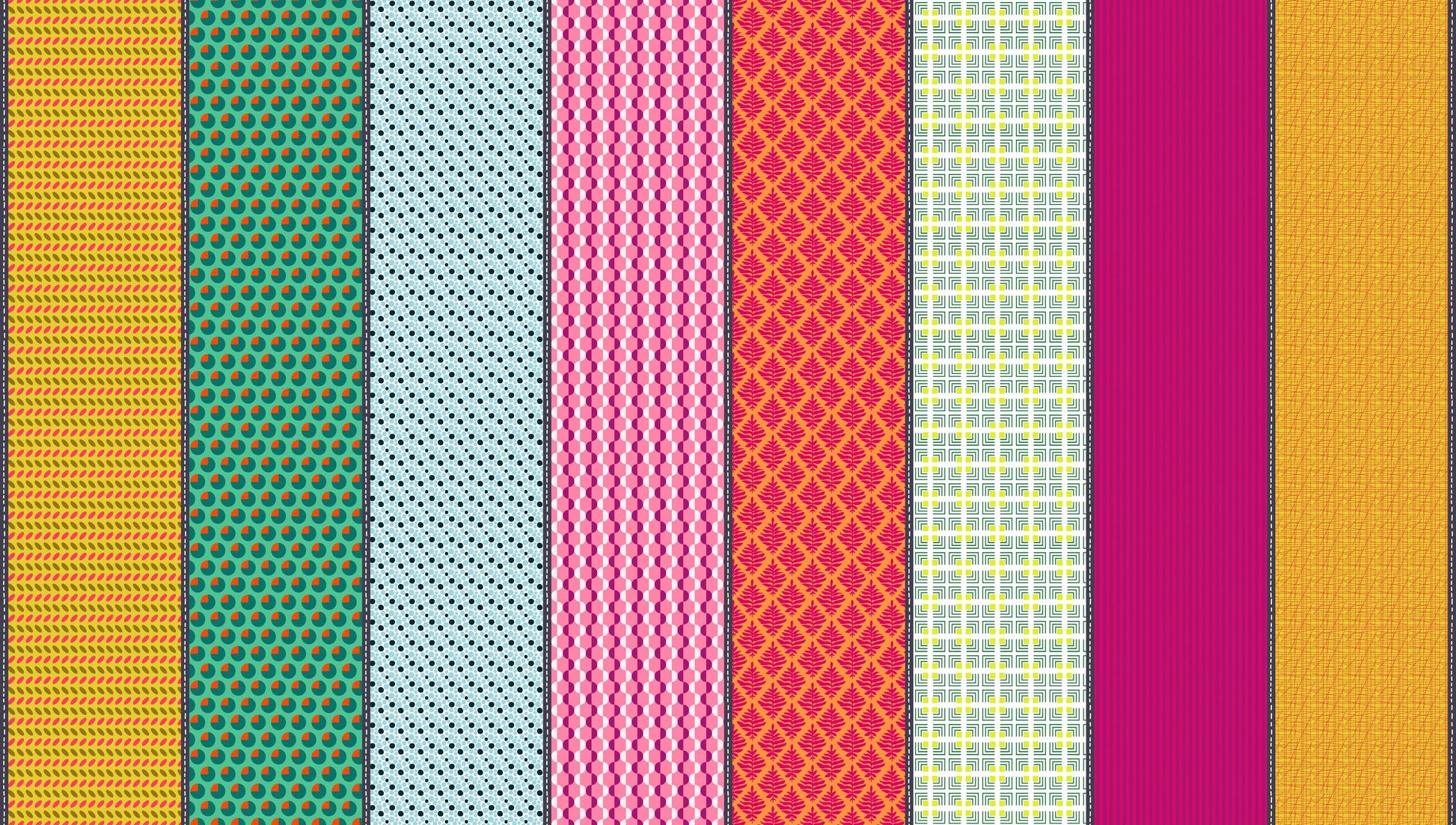 Mixed Bag of Lollies Dessert Roll, Moda 18240DR, 5" Precut Pink Orange Yellow Green Blue Low Volume Quilting Fabric Strips, Jen Kingwell