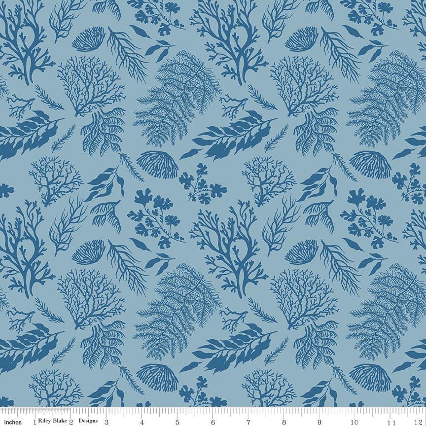 Ocean Oasis 18 Fat Quarter Bundle, Riley Blake FQ-15990-18, Precut 18 x 22 Beach Coastal Sea Turtles Fabric, Diane Labombarbe