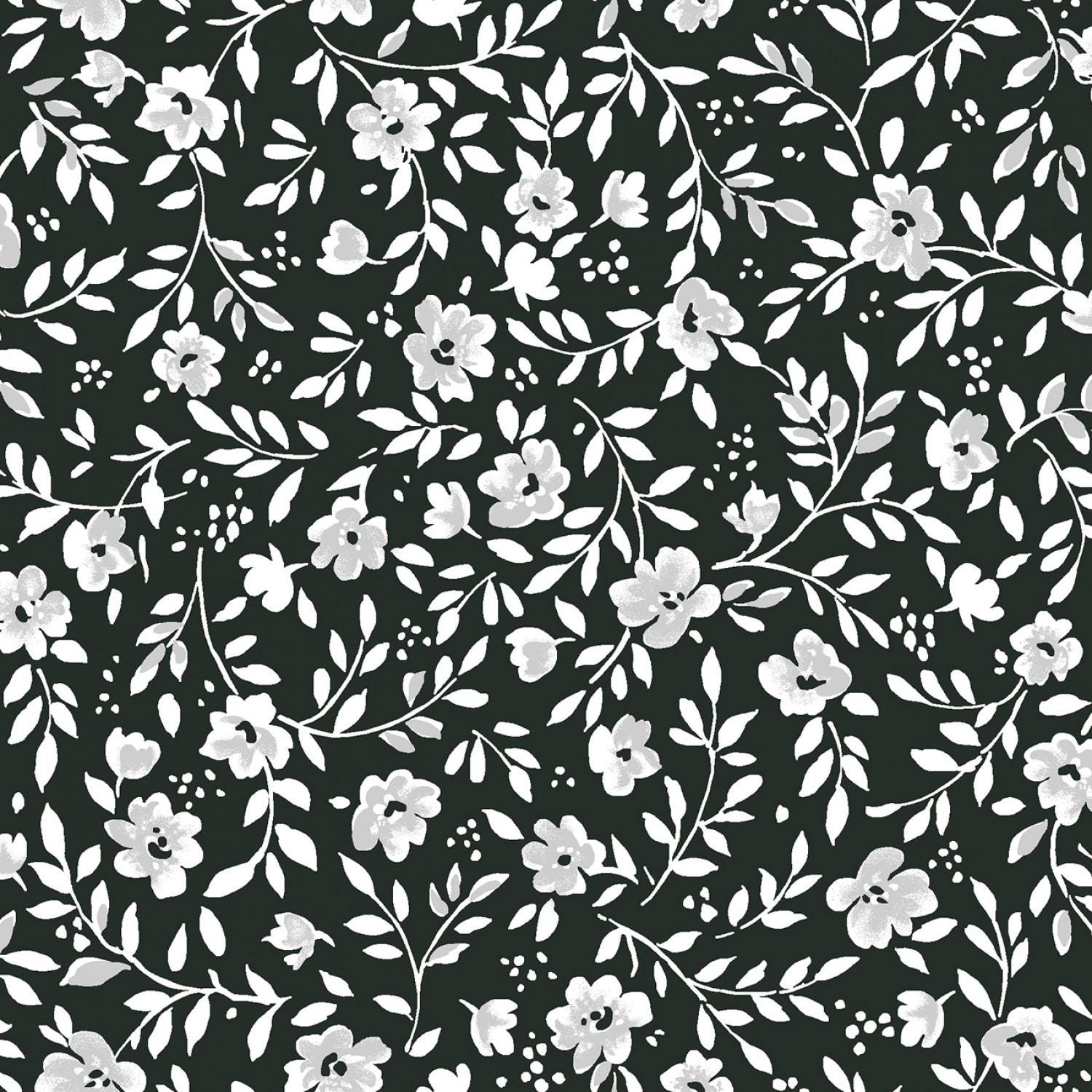 Garden Picnic 5" Charm Pack, Maywood Studio CP-MASGAPI, 5" Precut Pink Green Black Floral Charm Pack Fabric Squares