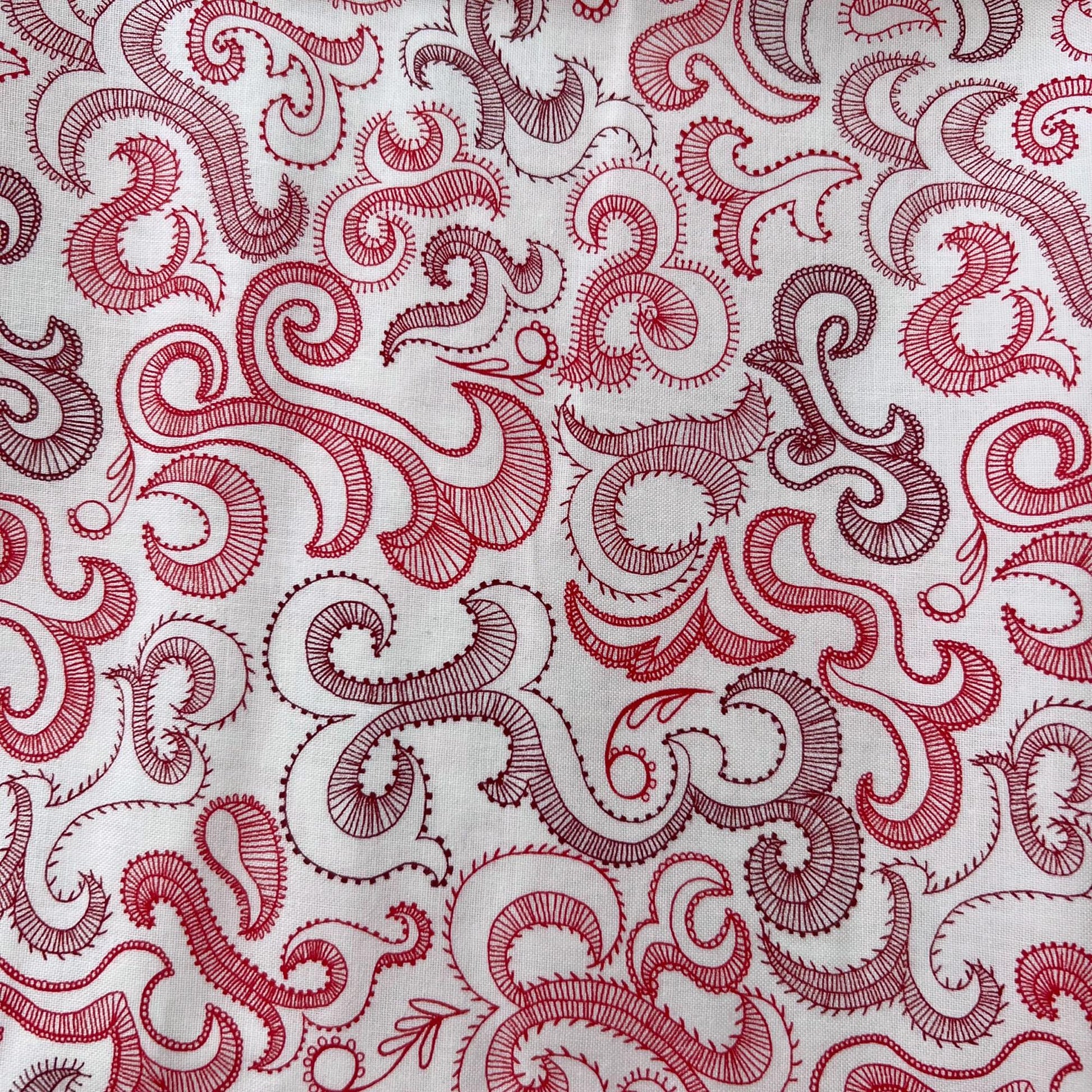 DESTASH Floating Stars Throw Quilt Kit, Connecting Threads Rhapsody in Reds, Red White Floral Lap Throw Quilt Kit