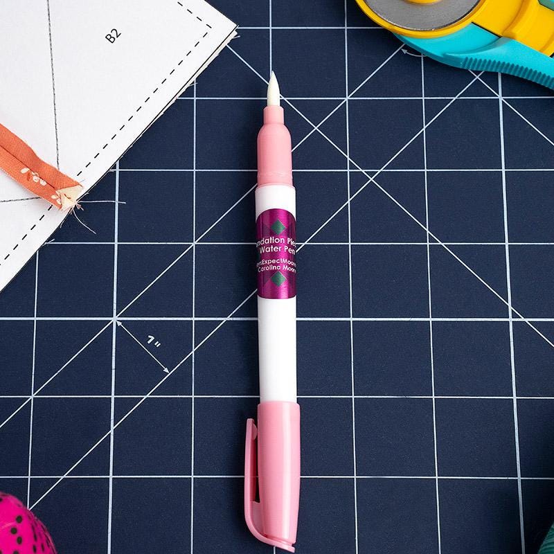 Foundation Piecing Water Pen, Carolina Moore CM23FPWP, Quilting Sewing Refillable Water FPP Paper Removal Pen