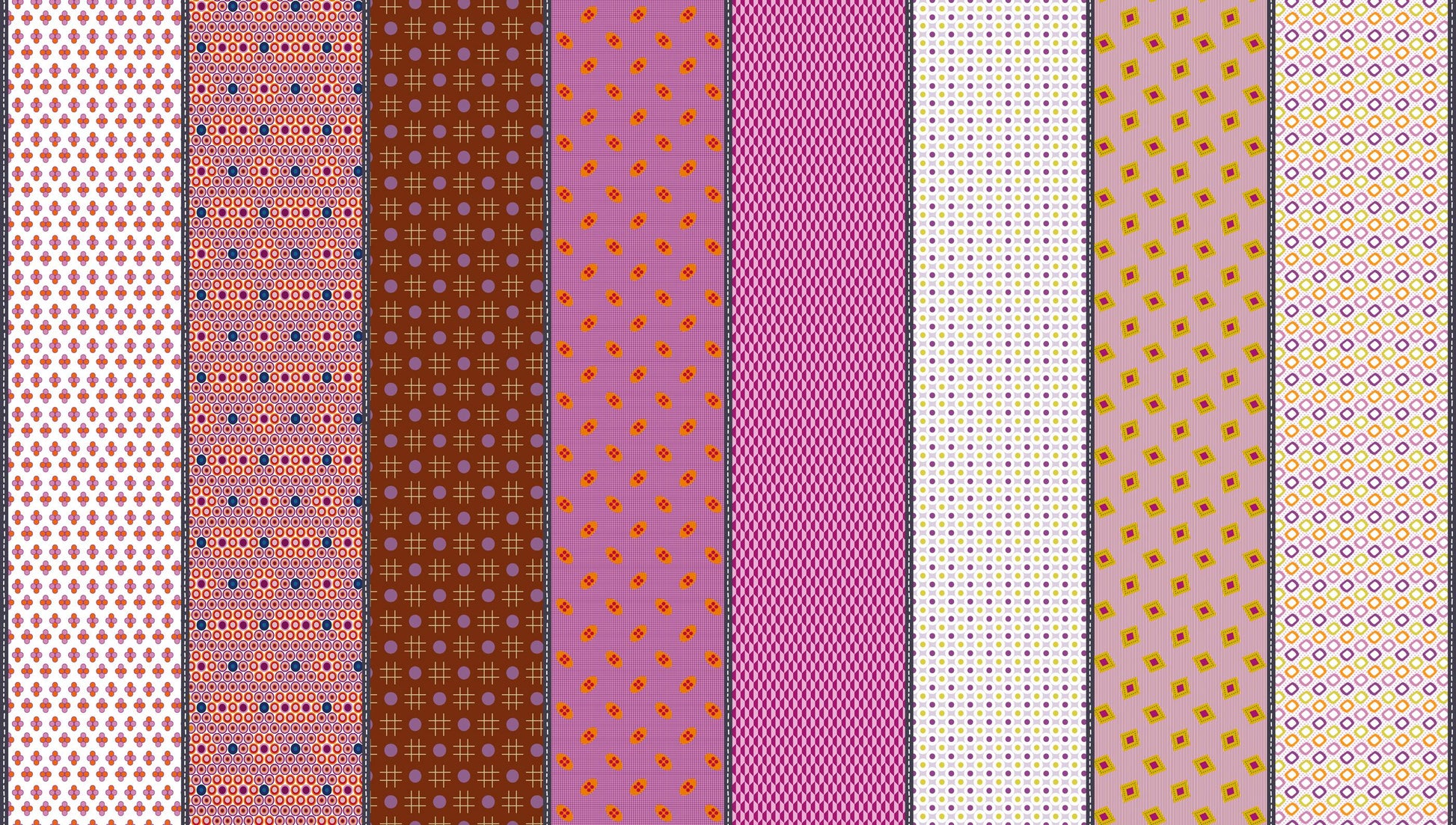 Mixed Bag of Lollies Dessert Roll, Moda 18240DR, 5" Precut Pink Orange Yellow Green Blue Low Volume Quilting Fabric Strips, Jen Kingwell
