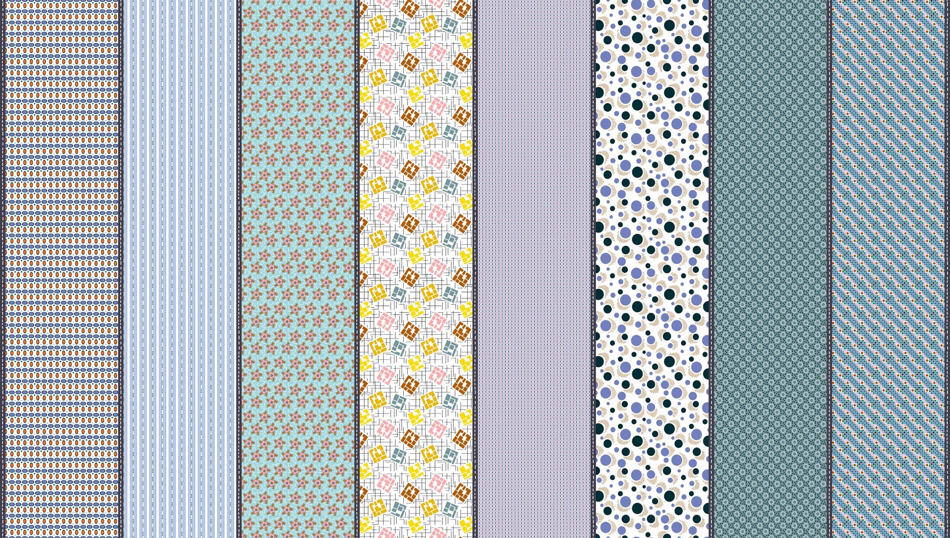 Mixed Bag of Lollies Dessert Roll, Moda 18240DR, 5" Precut Pink Orange Yellow Green Blue Low Volume Quilting Fabric Strips, Jen Kingwell