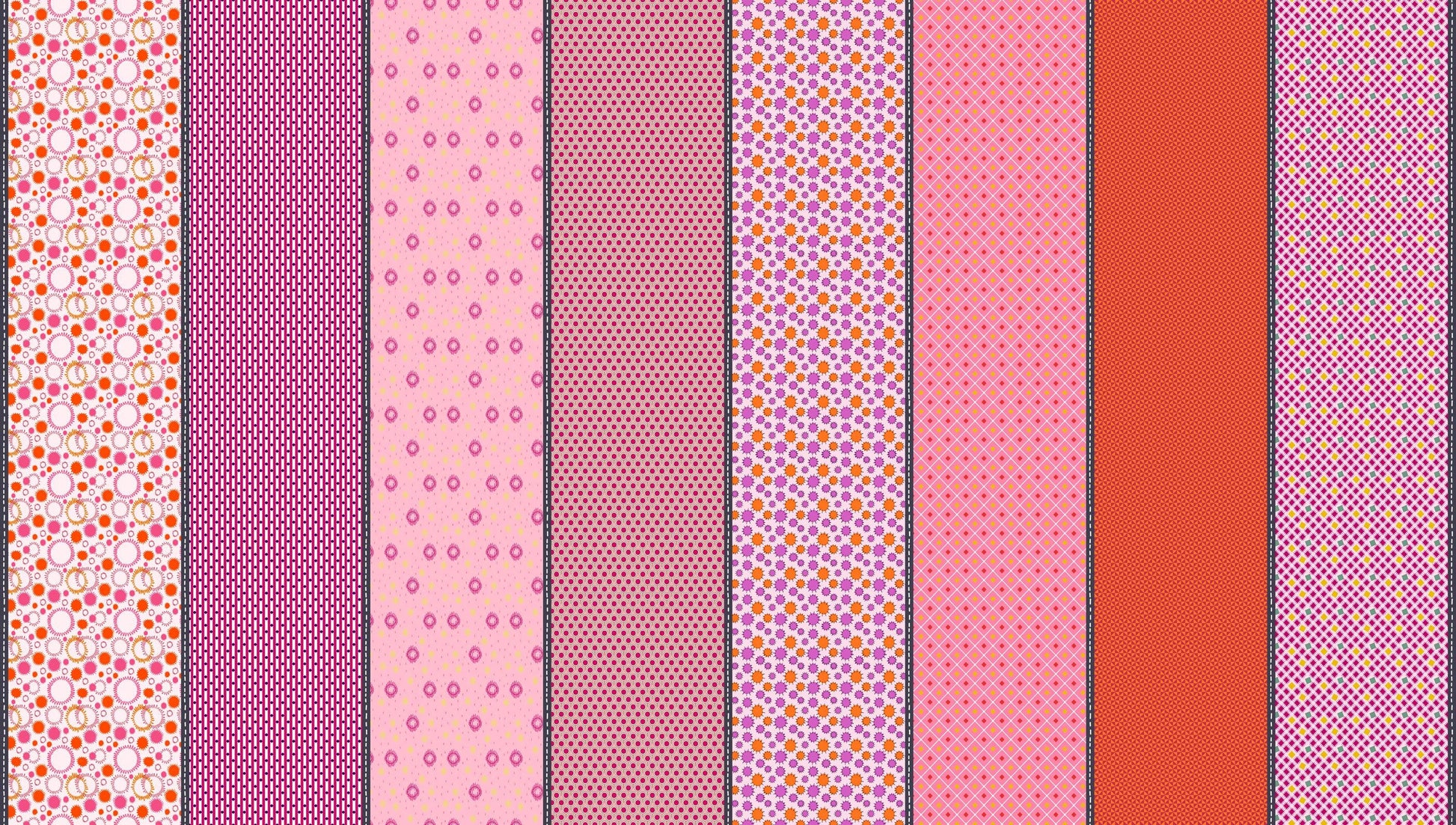 Mixed Bag of Lollies Dessert Roll, Moda 18240DR, 5" Precut Pink Orange Yellow Green Blue Low Volume Quilting Fabric Strips, Jen Kingwell