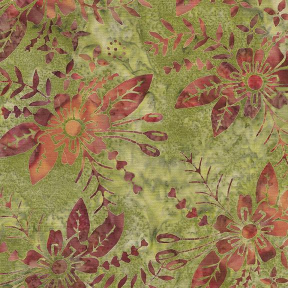 Earthy Enchantment Strip Pack, Island Batik, 2.5" Precut Brown Burgundy Green Purple Batik Jelly Roll Fabric Strips