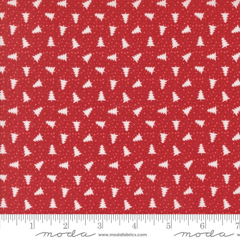 Berry and Pine 32 Piece Fat Eighths Bundle, Moda 5240F8, Red Green Gray Floral Christmas F8 Fat Eights, 9 x 22 Fabric Cuts, Lella Boutique