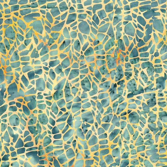 Stone Strata Strip Pack, Island Batik, Batik Jelly Roll, 2.5" Precut Fabric Strips, Teal Beige Green Brown Batik Fabric Strips