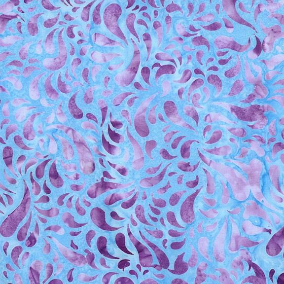 Aurora Stack, Island Batik, 10" Precut Purple Green Turquoise Blue Batik Layer Cake Fabric Squares