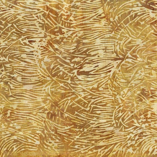 Oasis - Grass Brown Batik Fabric, Island Batik 122338067, Brown Cream Batik Blender Fabric, By the Yard