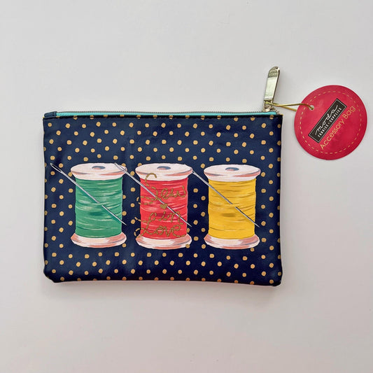 DESTASH Sew in Love Sewing Themed Zippered Pouch, Moda, Sewing Organization, Quilting Notion