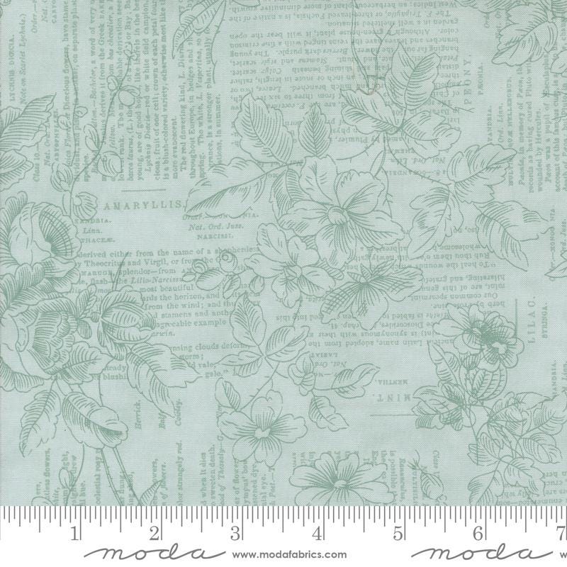 Muse 5" Charm Pack, Moda 44390PP, Neutral Beige Cream Floral 5" Precut Fabric Charm Squares, 3 Sisters